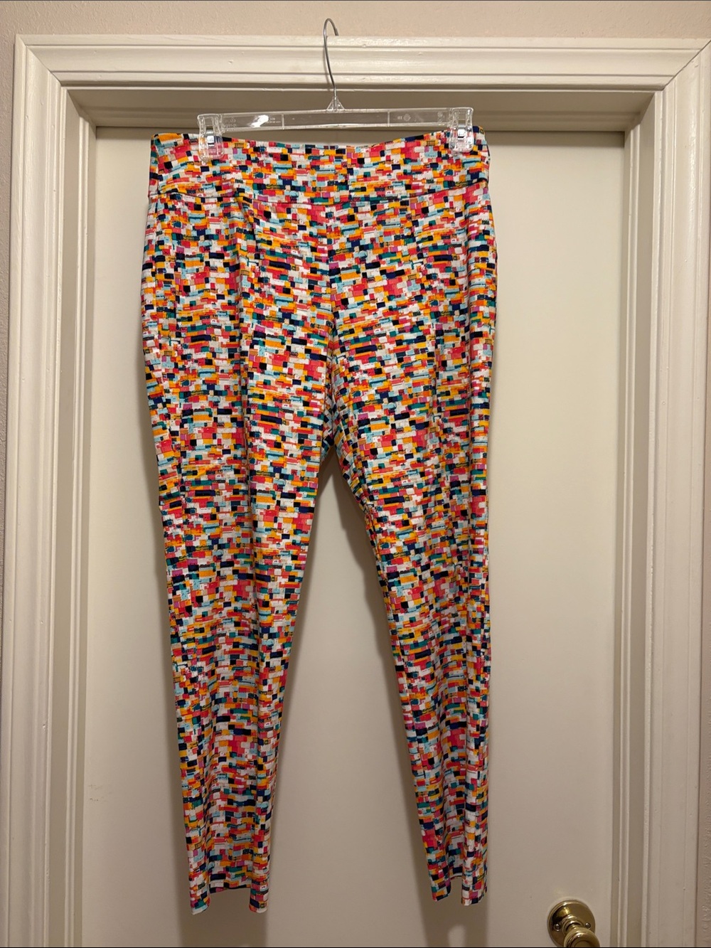 Straight Leg Multi-Color Patterned Women's Pants